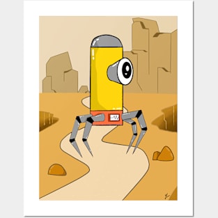 Desert robot Posters and Art